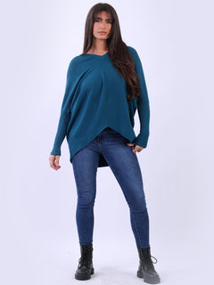 Batwing Knitted Top Teal
