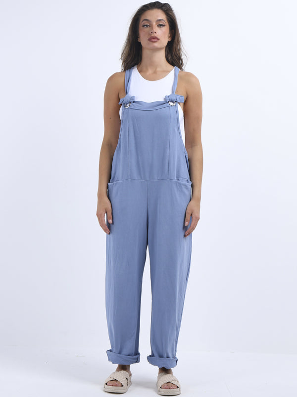 Solid Cotton Pabo Dungaree Denim