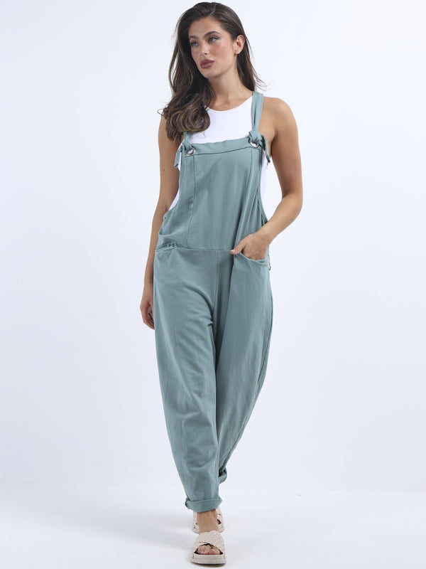 Solid Cotton Pabo Dungaree Ocean Blue