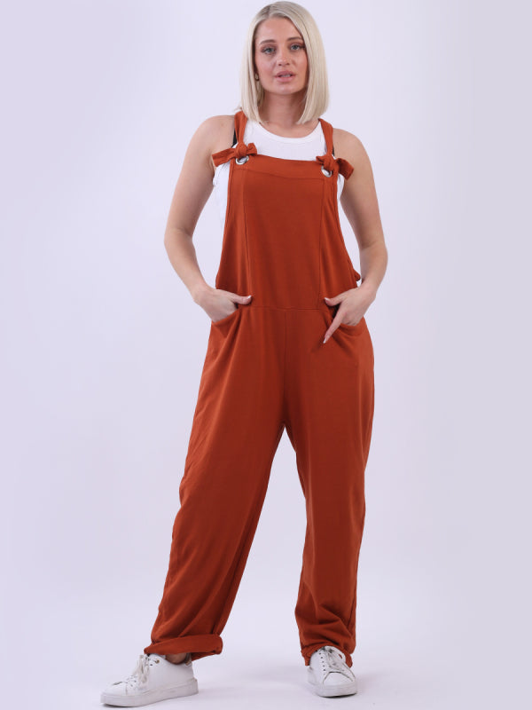 Solid Cotton Pabo Dungaree Rust