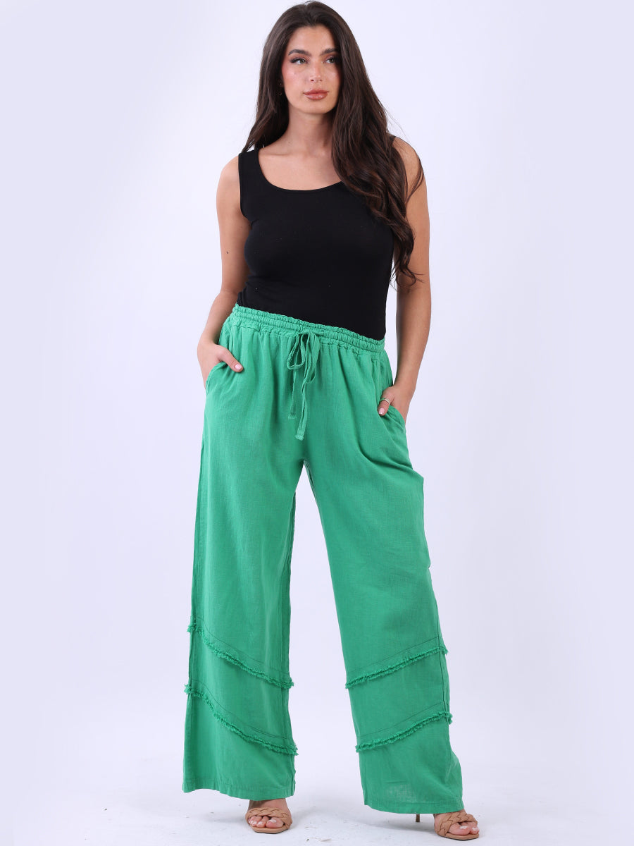 Linen Wide Leg Palazzo Pant Gucci Green