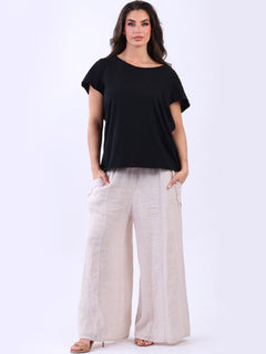 Plain Cotton Ladies T-Shirt Black