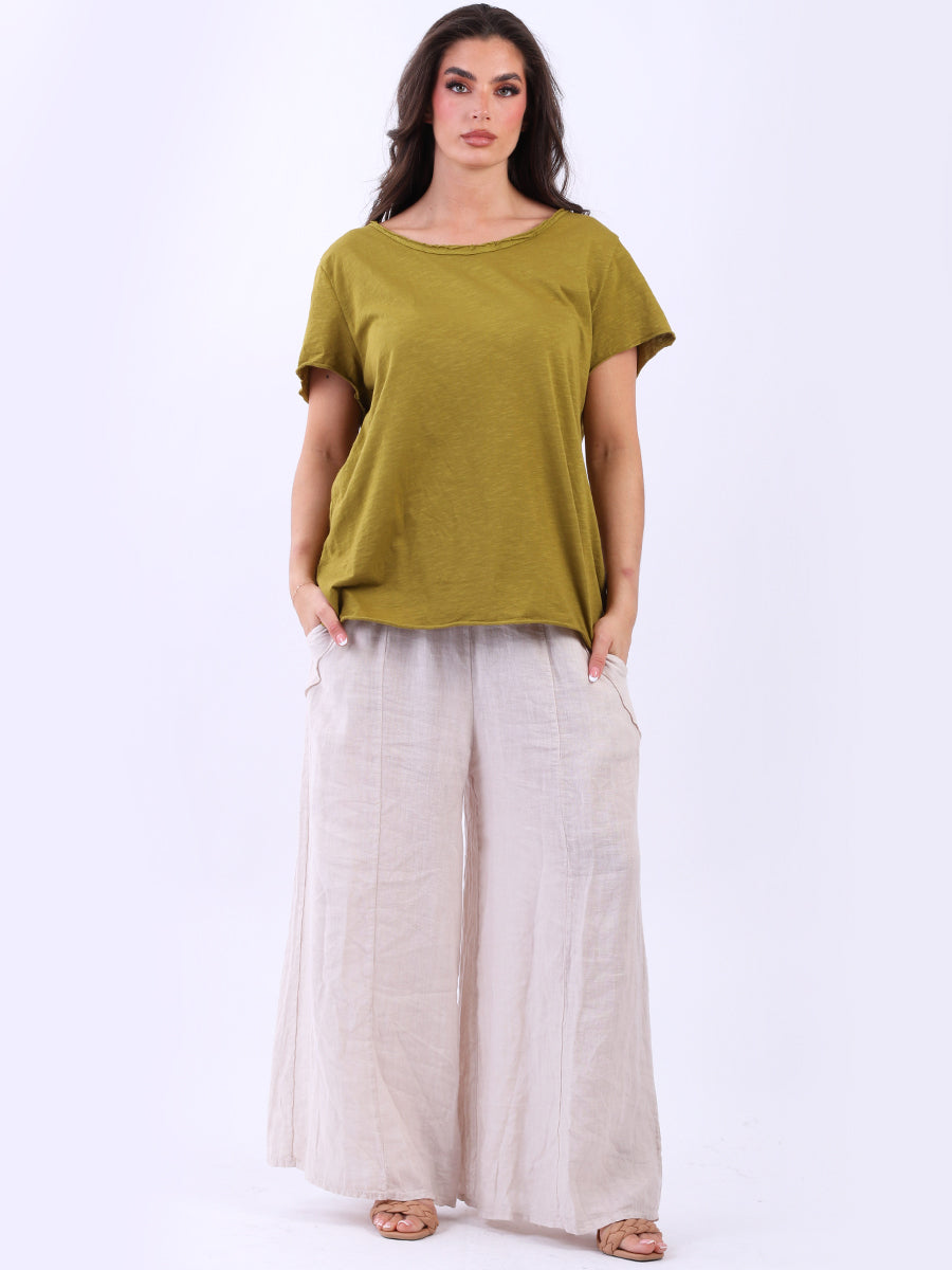 Plain Cotton Ladies T-Shirt Olive