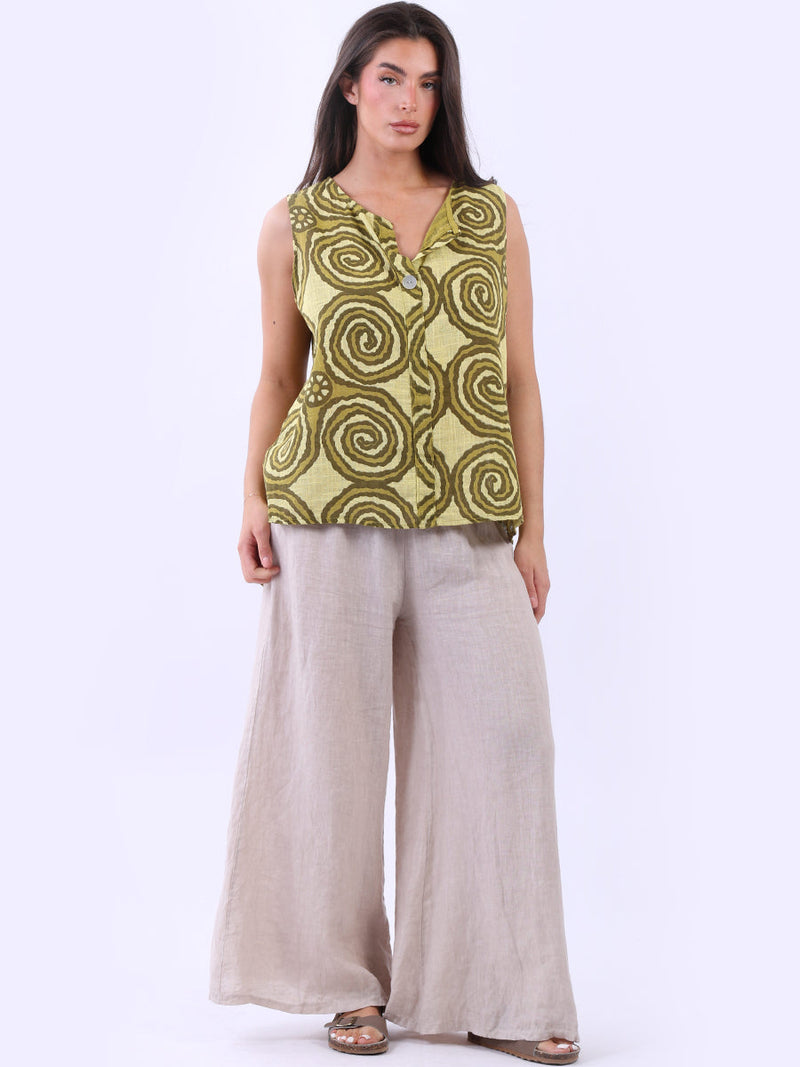 Cotton Vest Top Olive