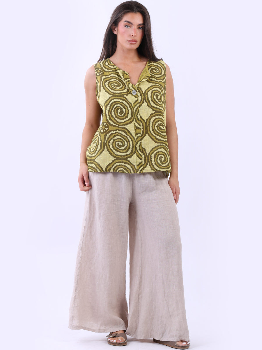 Cotton Vest Top Olive