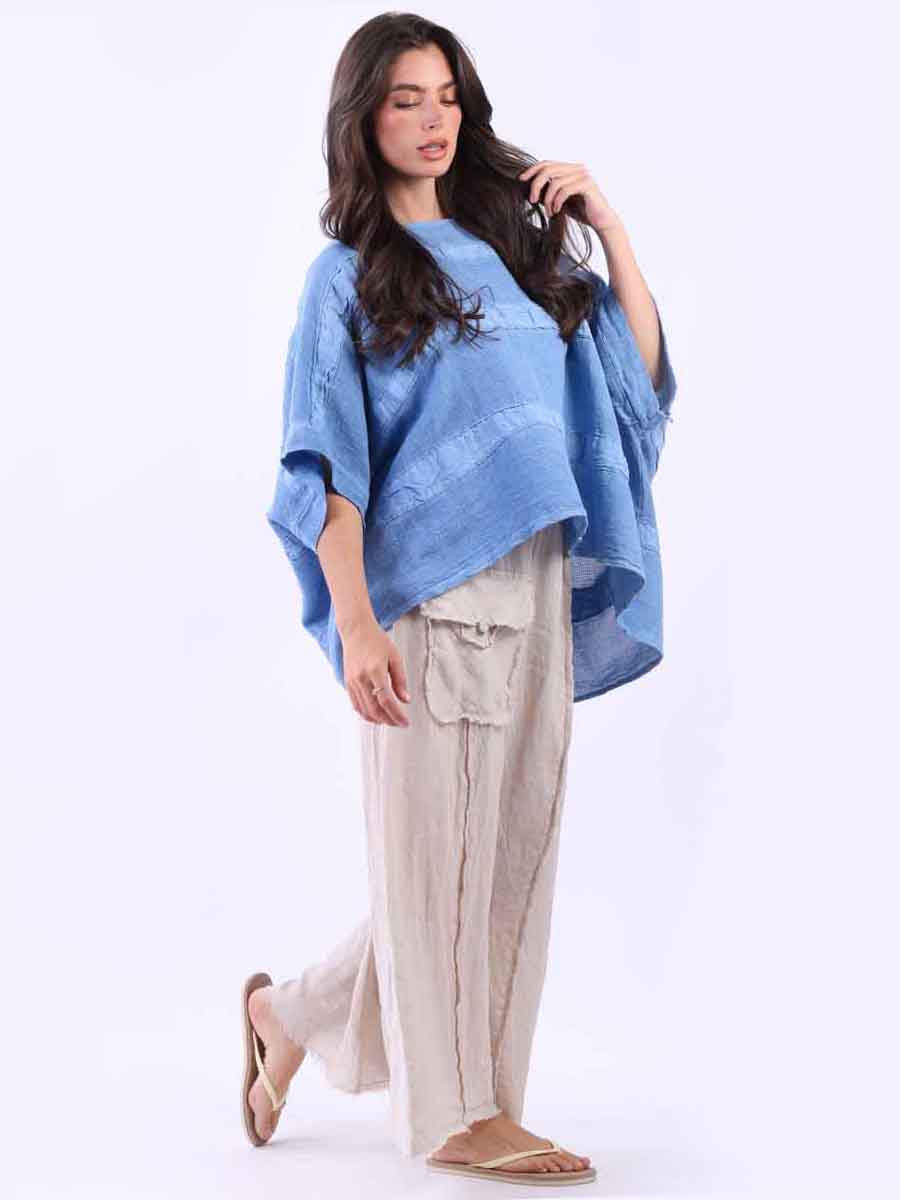Plus Size Vintage Washed Linen Top