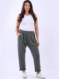Women Sweat Comfy Pant Khaki