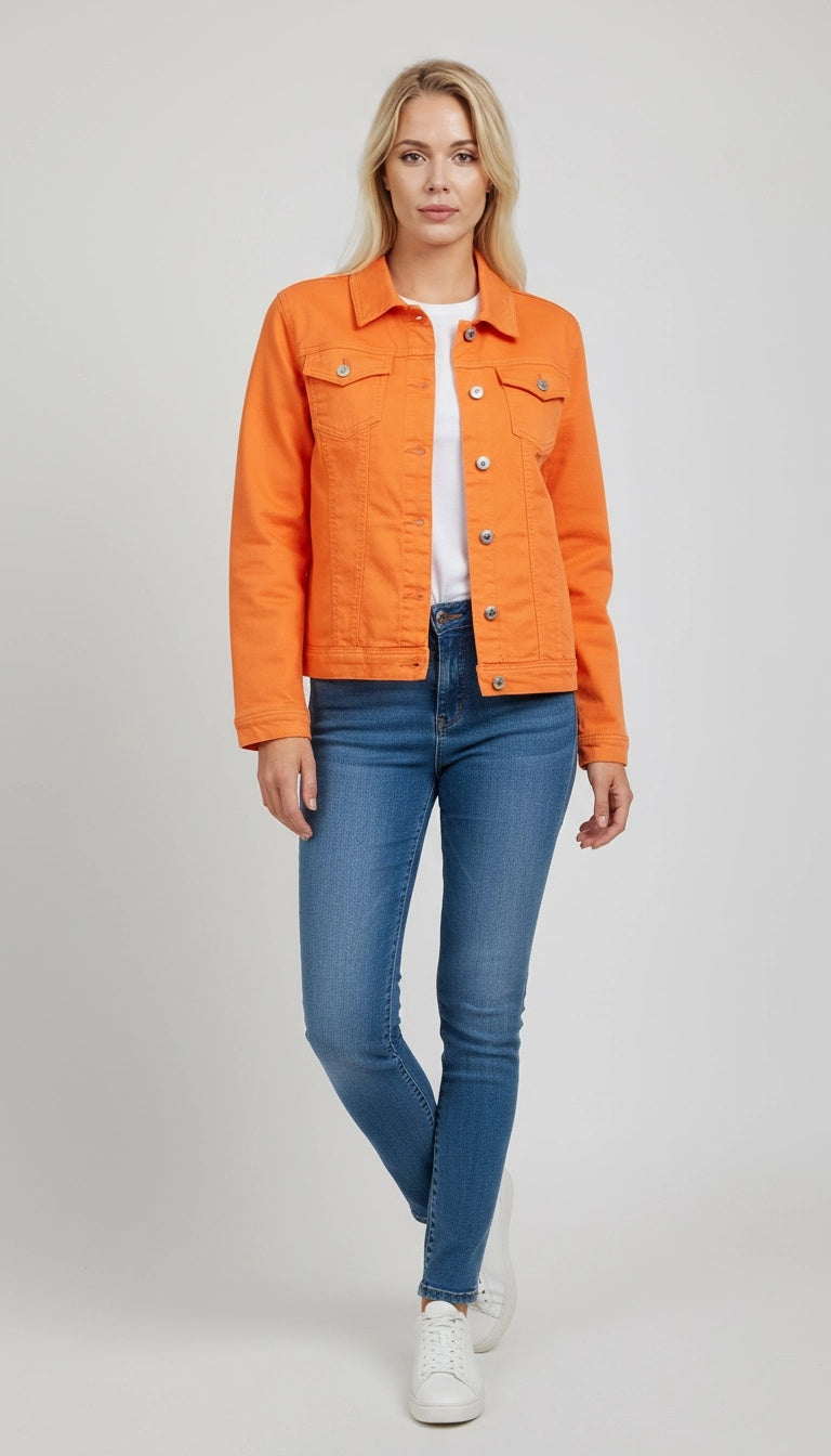 Plain Cotton Denim Jacket