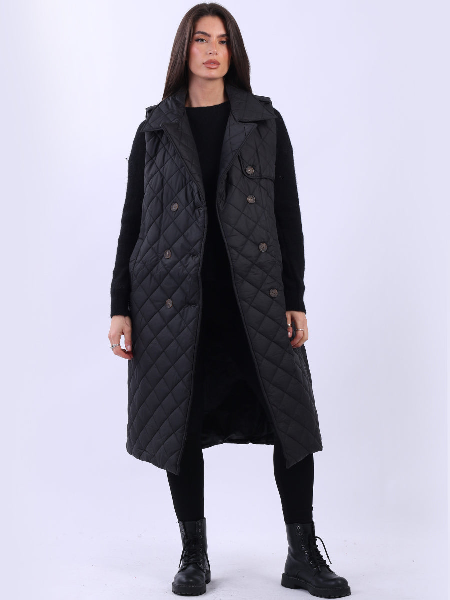 Oversized Puffer Gilet Black