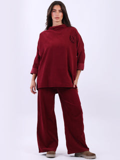Cotton Corduroy Top Wine