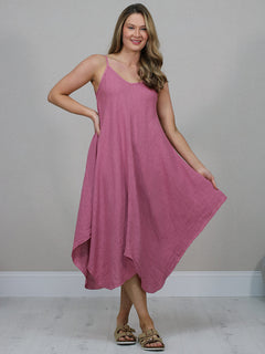 Linen Cami Dress Sugar Poppy