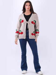 Wool Knitted Cardigan Mocha