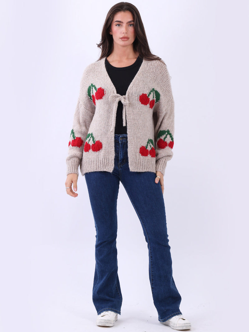 Wool Knitted Cardigan Mocha