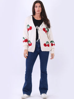Wool Knitted Cardigan Beige