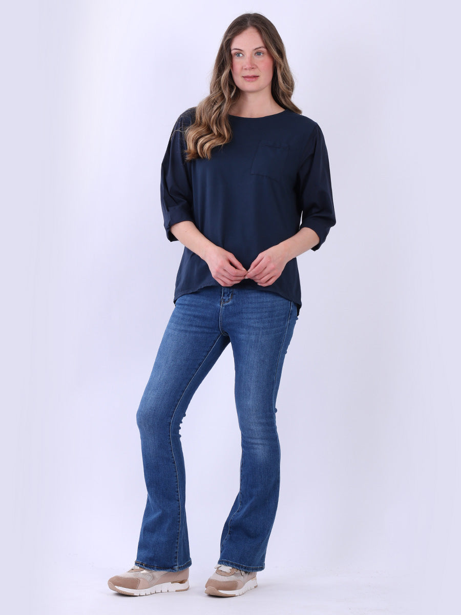 Women Cotton T-Shirt Navy