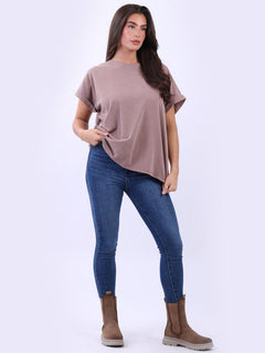 Vintage Wash Solid T Shirt Rust