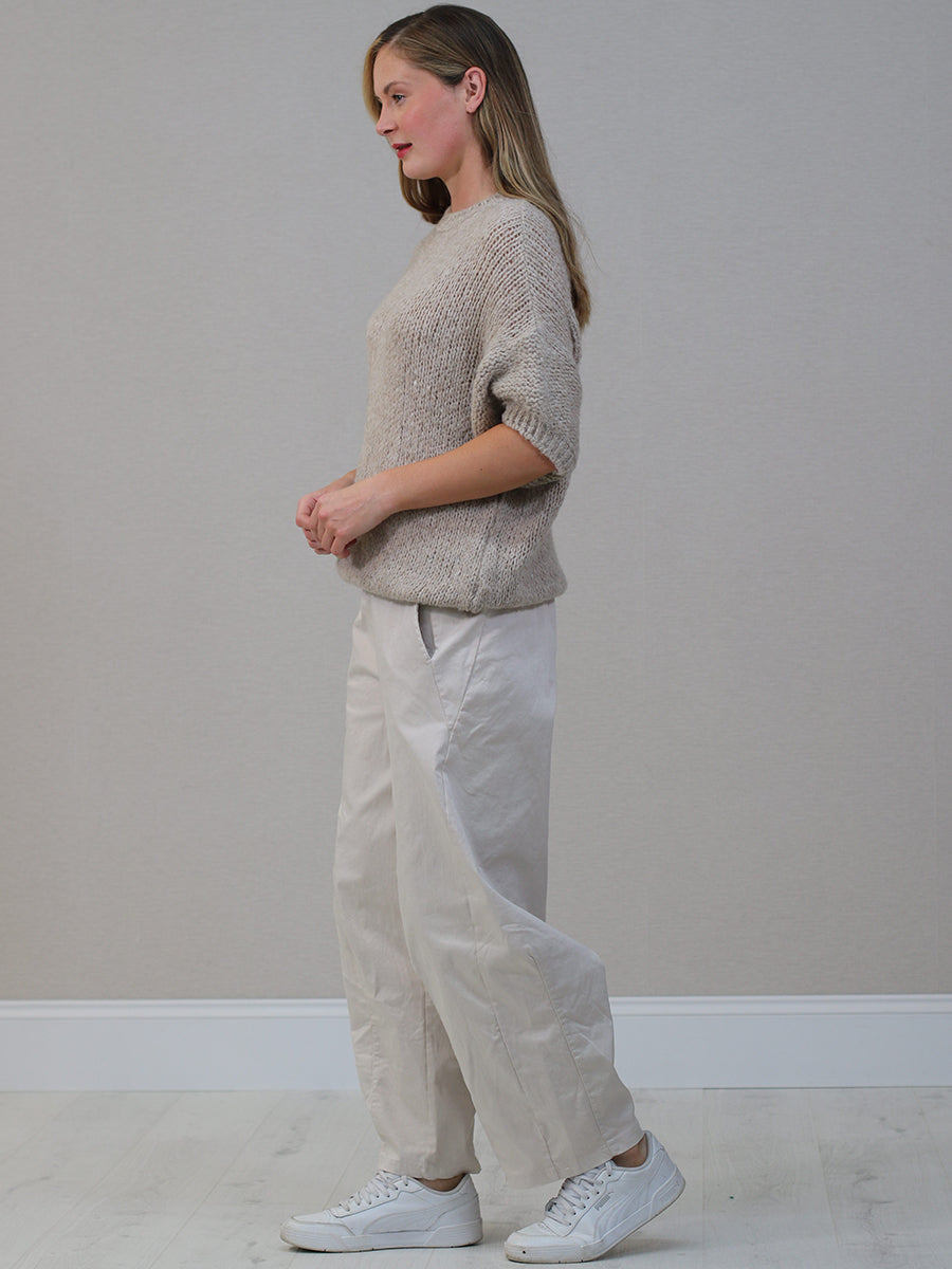 Wool Knitted Baggy Crop Jumper