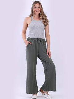 Women Cotton Trouser khaki