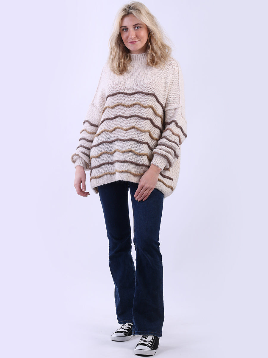 Multi Stripes Knitted Wooly Jumper