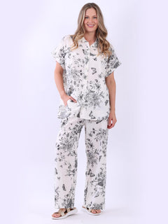 Linen Women Shirt Black