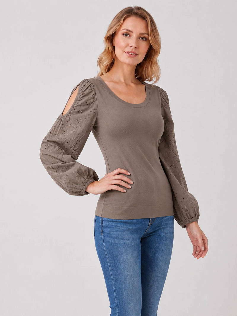 Cold Shoulder Cotton Tee