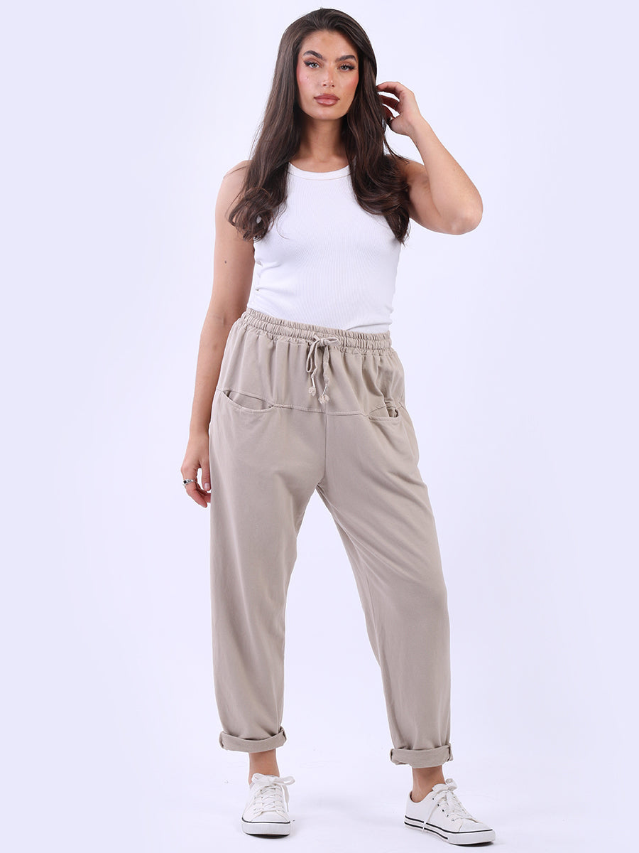 Women Cotton Pant Beige