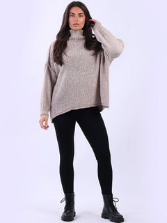 Turtle Neck Wooly Jumper Mocha