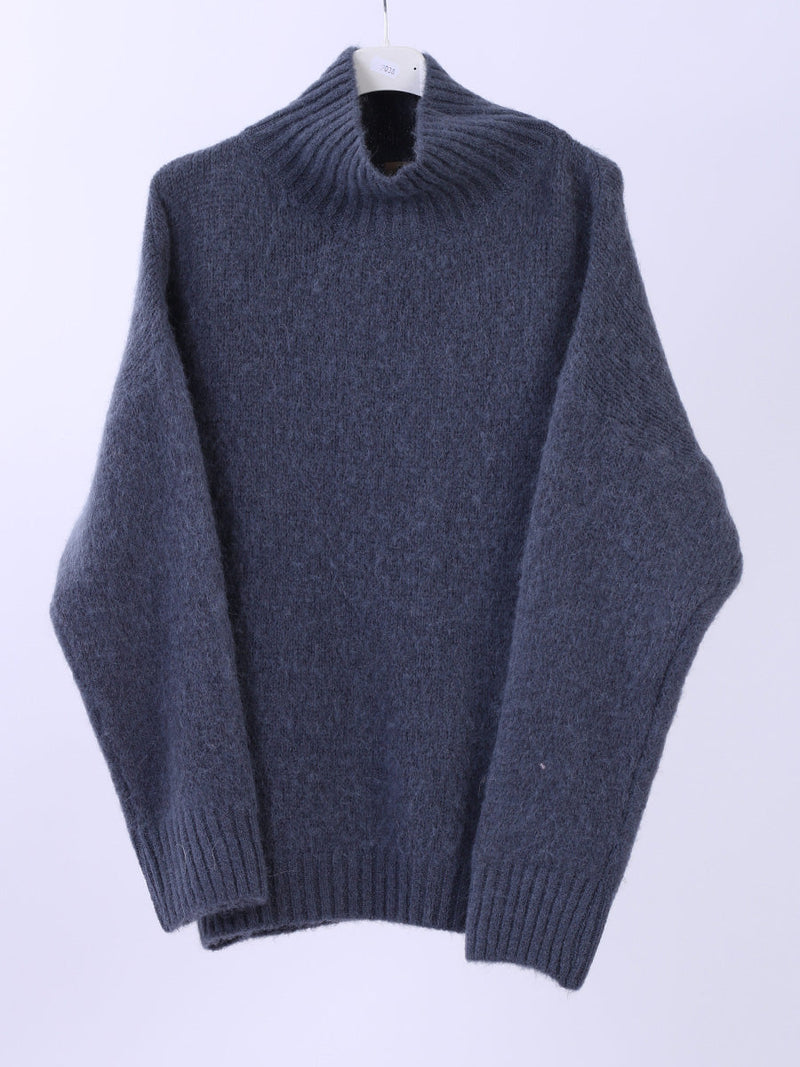 Knitted Crop Woolen Jumper Charcoal