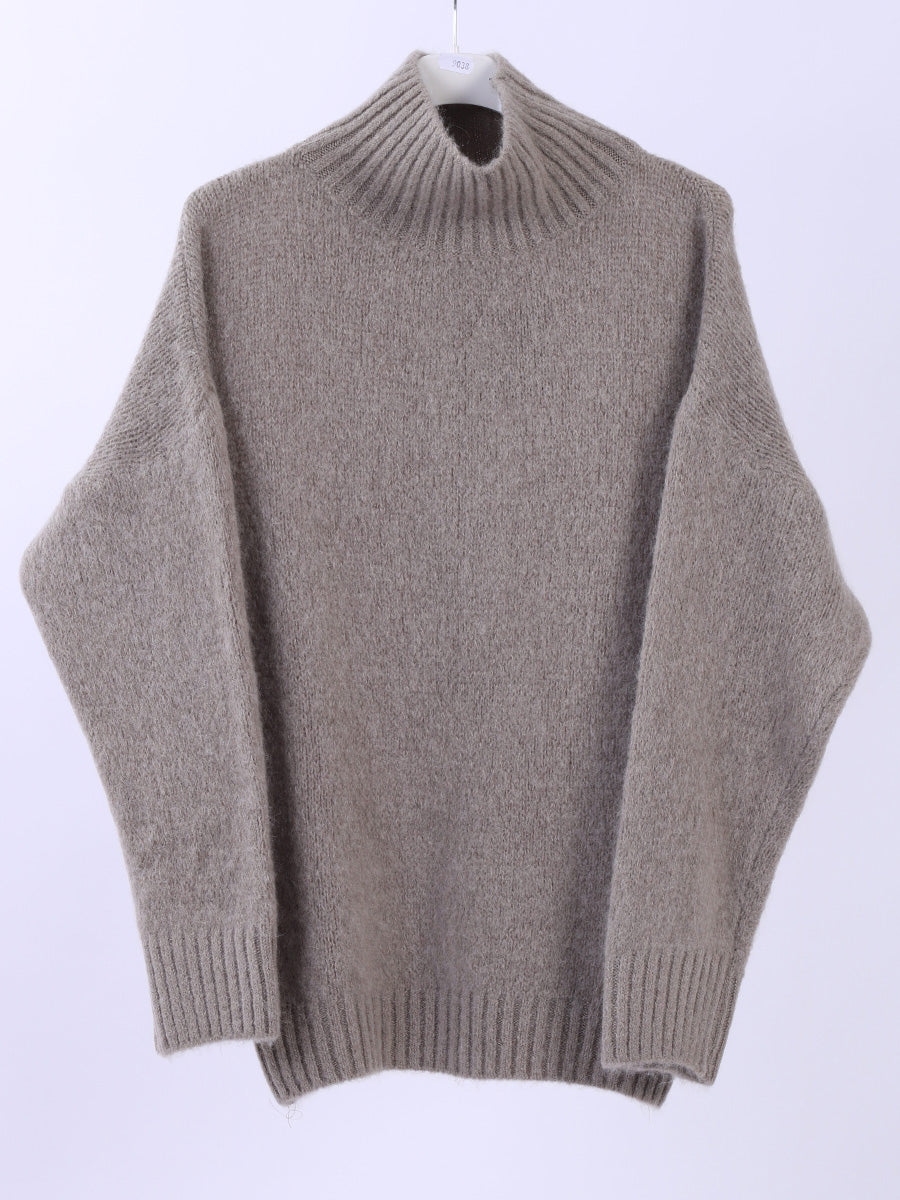Knitted Crop Woolen Jumper Mocha 