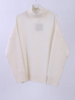 Knitted Crop Woolen Jumper Beige 