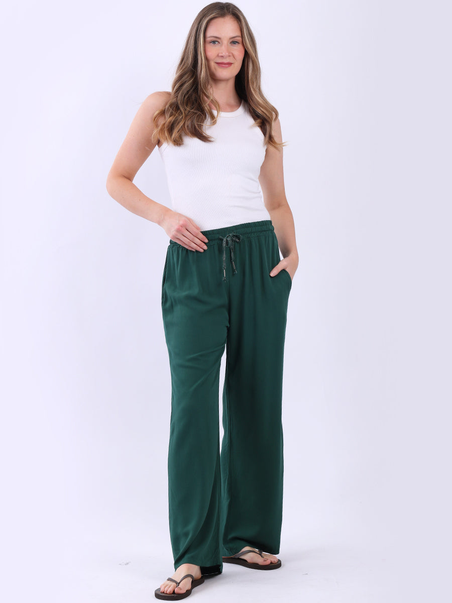 Women Plain Straight Leg Trouser