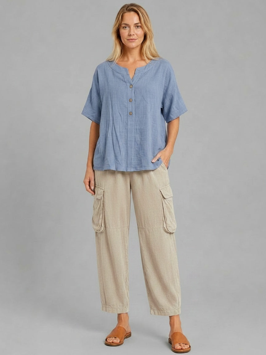 Plain Cotton Top Denim