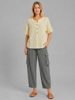 Plain Cotton Top Lemon