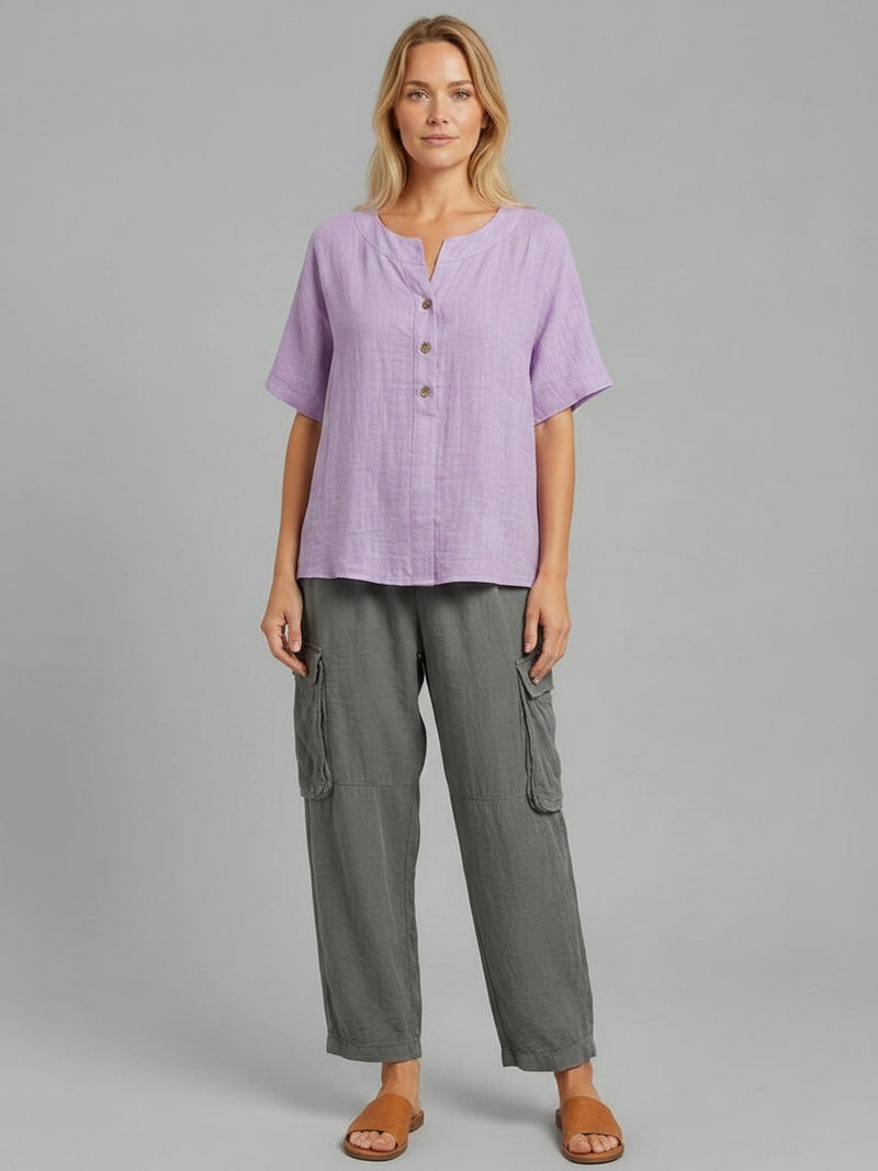 Plain Cotton Top Lilac