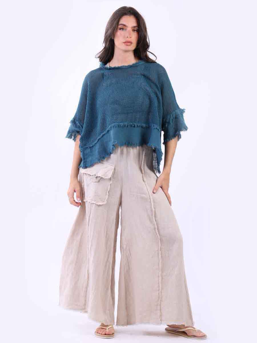 Mesh Net Top Teal