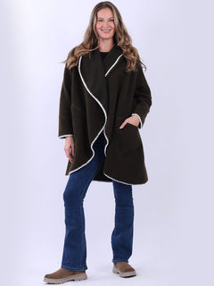 Women Wool Coat Khaki
