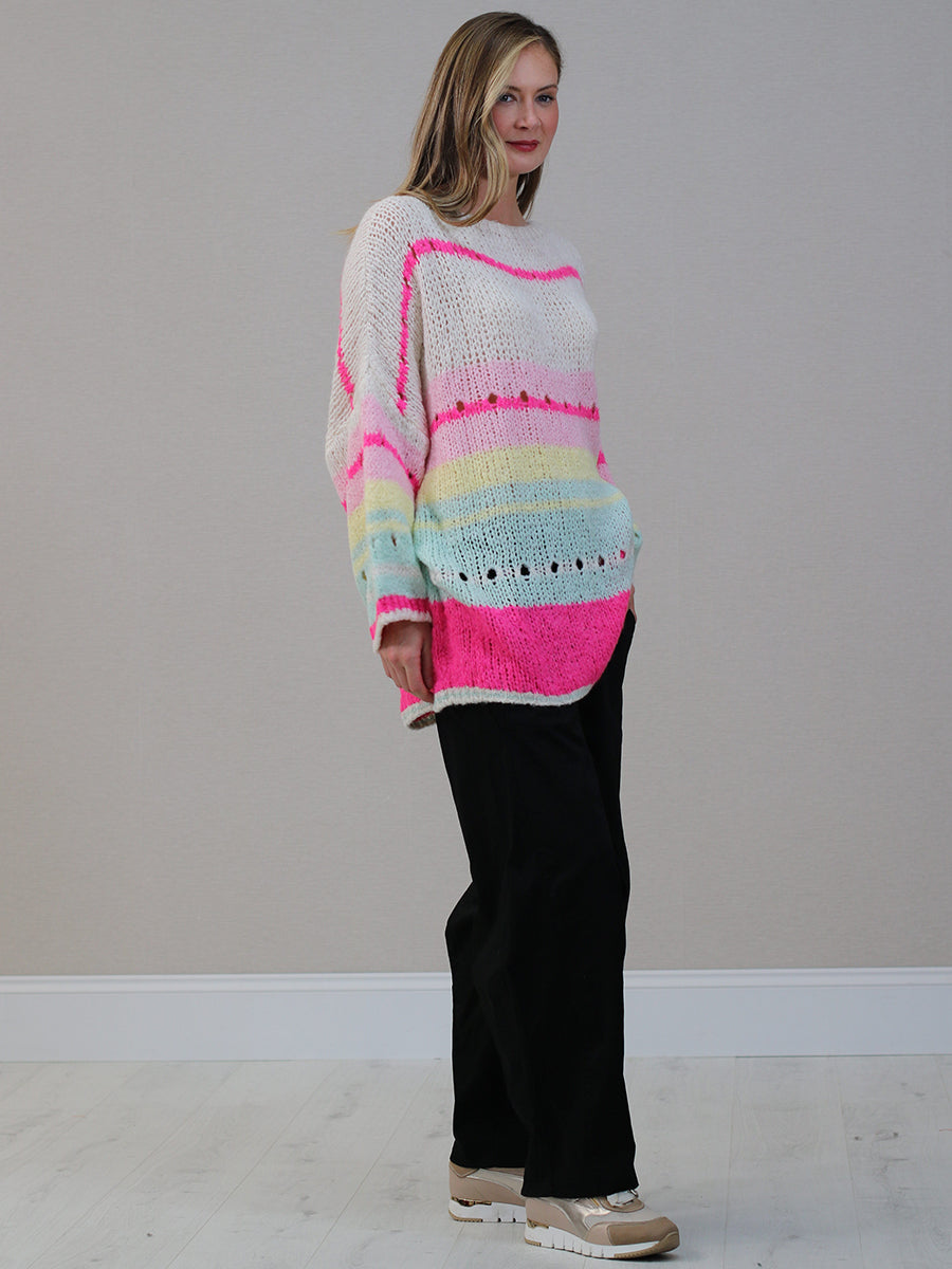 Batwing Plus Size Wool Knitted Jumper