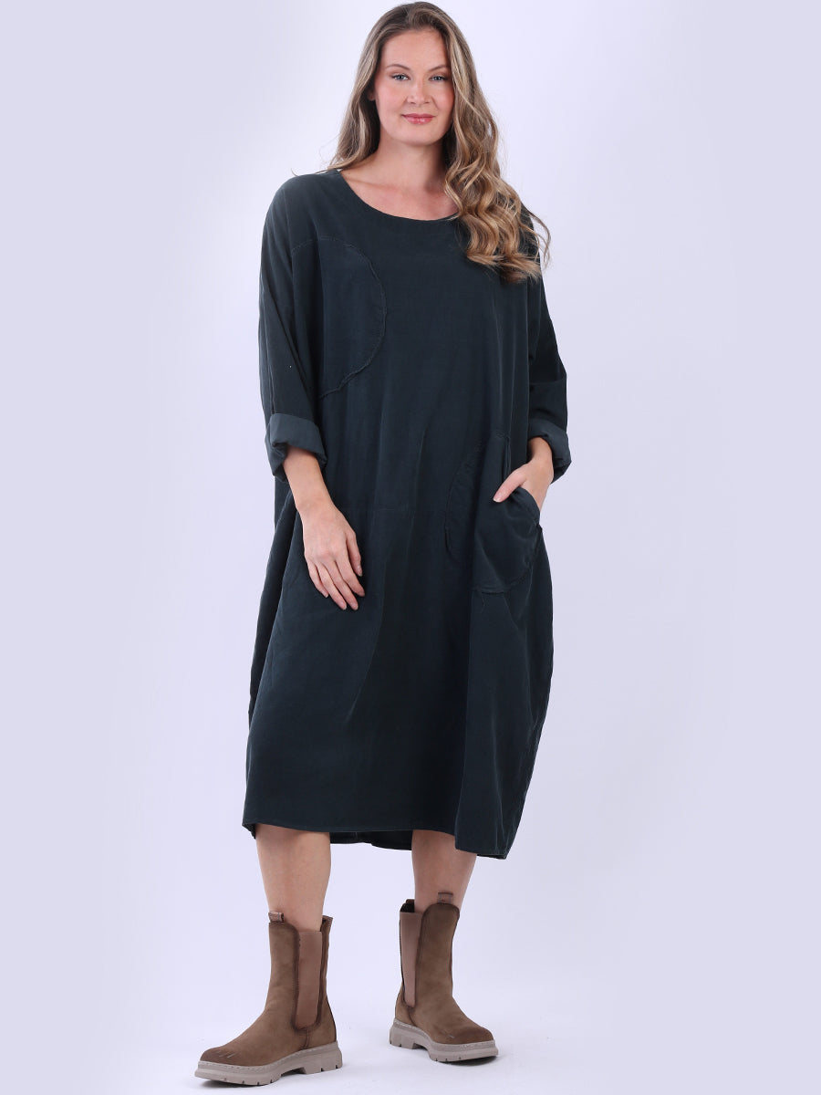 Cotton Oversized Slouchy Dress Charcoal
