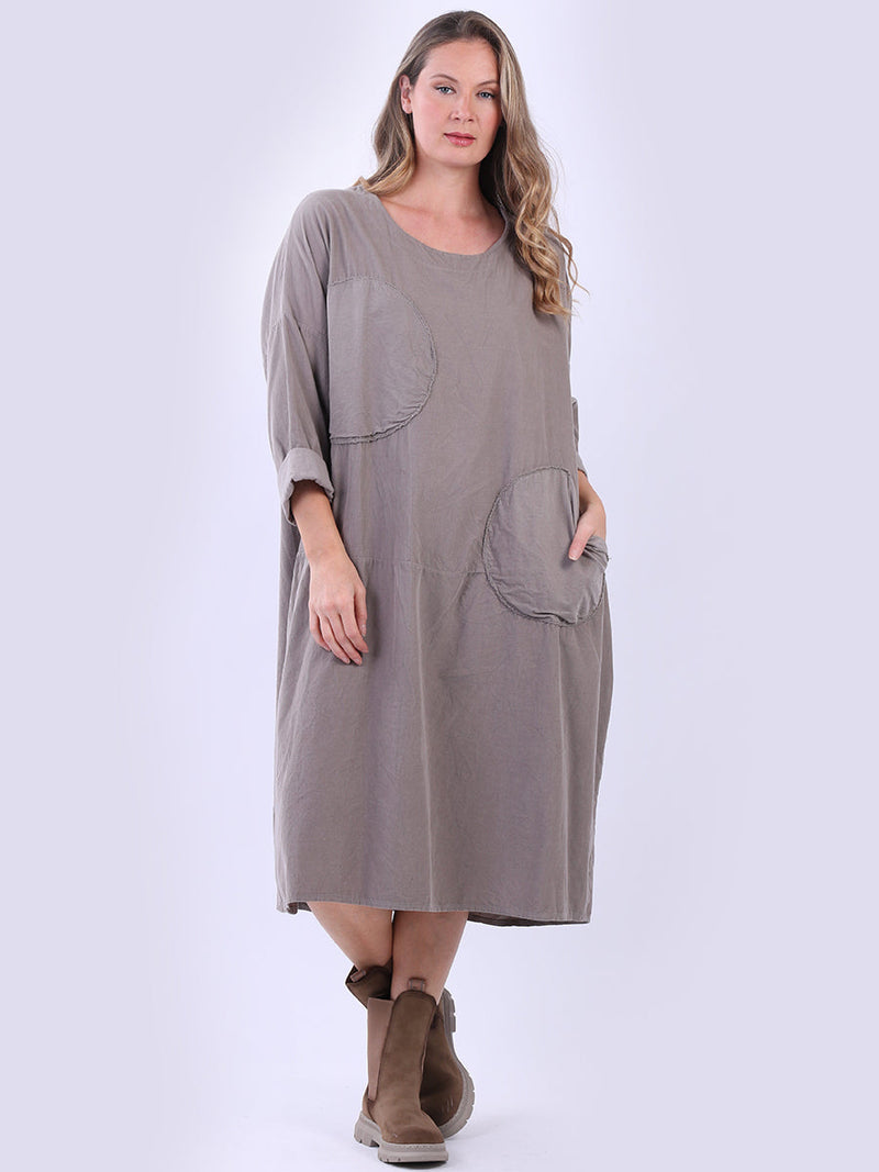 Cotton Oversized Slouchy Dress Mocha
