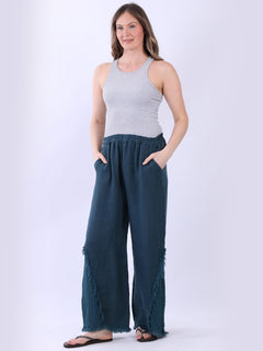Women Linen Trouser Teal