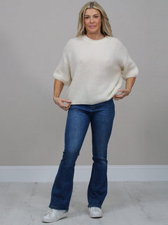  Knitted Baggy Jumper Beige