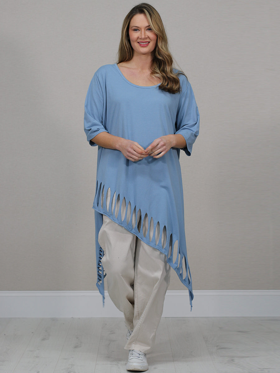 Plus Size Cotton Top Denim