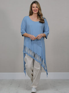 Plus Size Cotton Top Denim