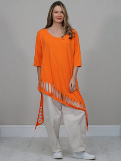 Plus Size Cotton Top Orange