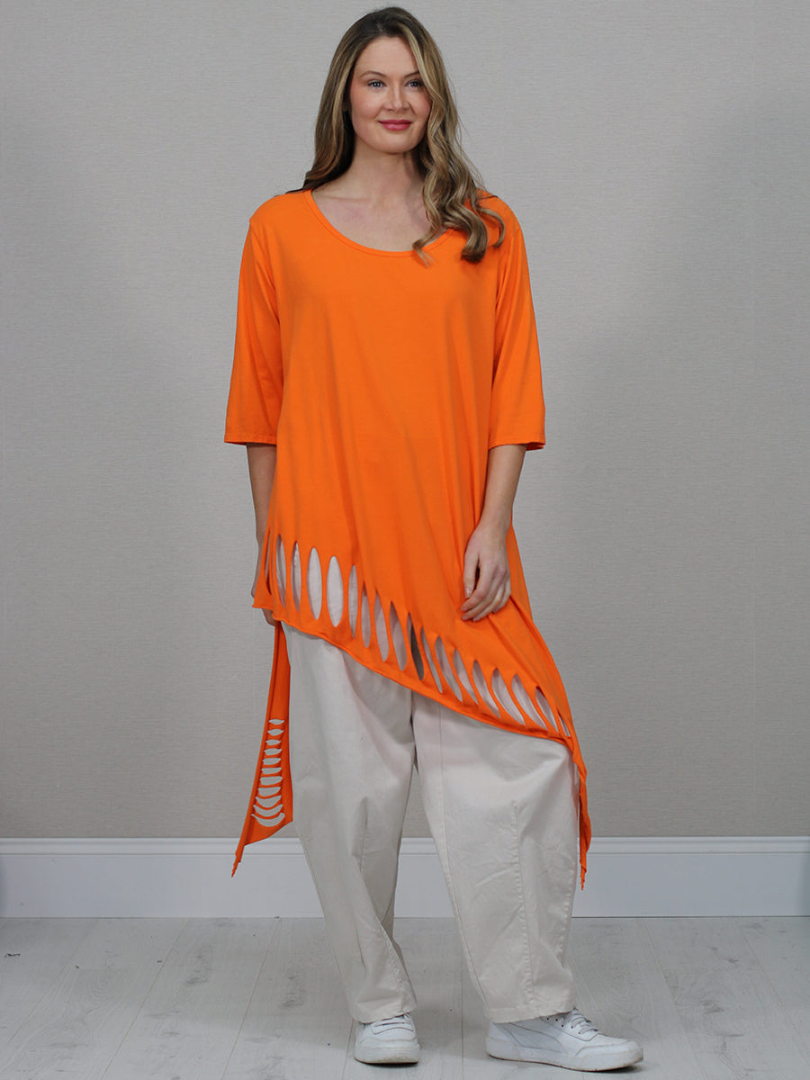 Plus Size Cotton Top Orange