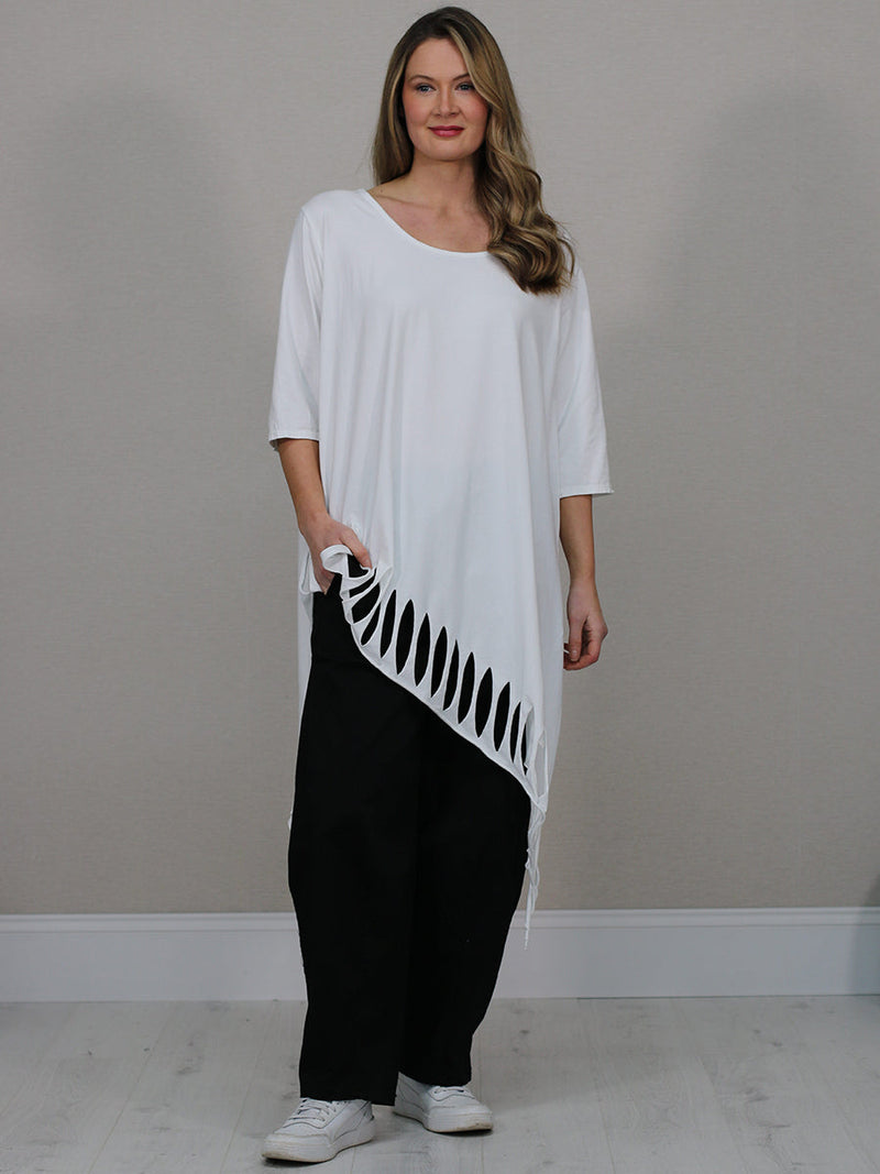 Plus Size Cotton Top White