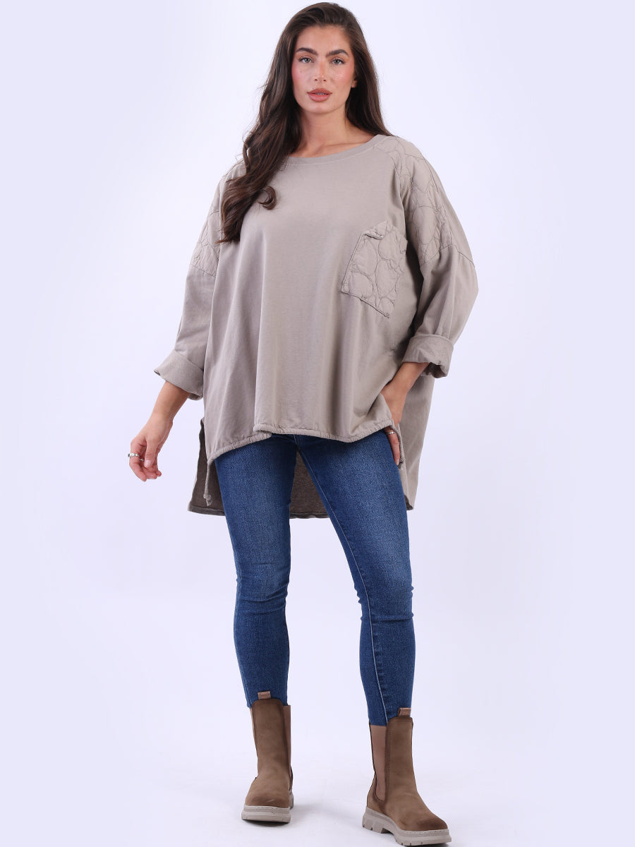 Plus Size Cotton Top Beige