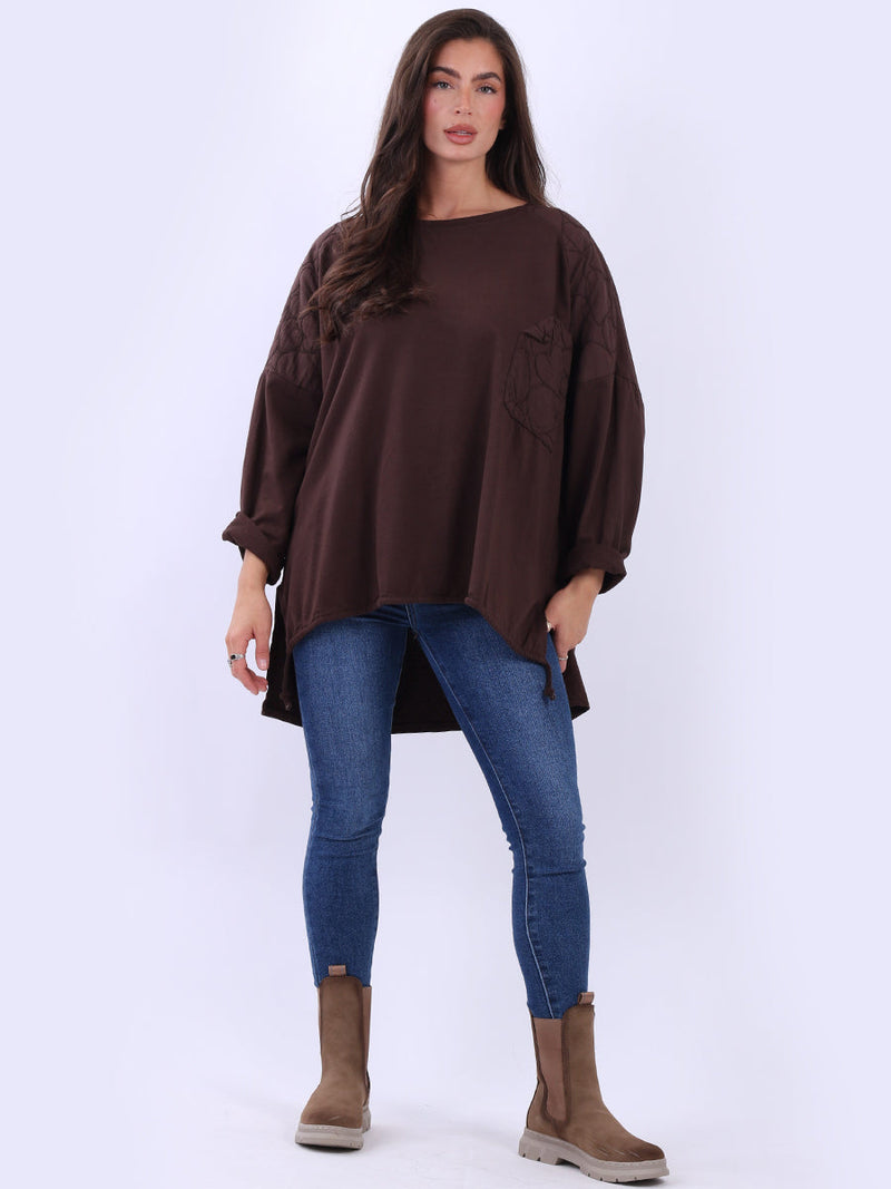 Plus Size Cotton Top Chocolate