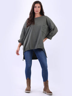 Plus Size Cotton Top Khaki