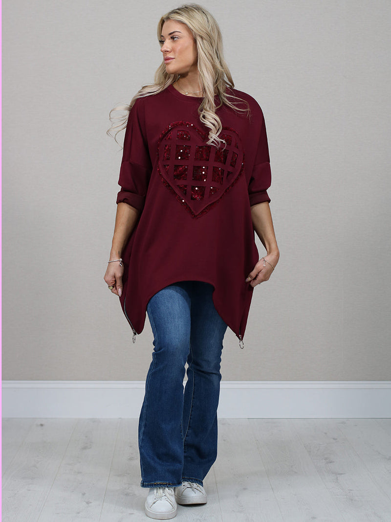 Plus Size Lagenlook Top Wine